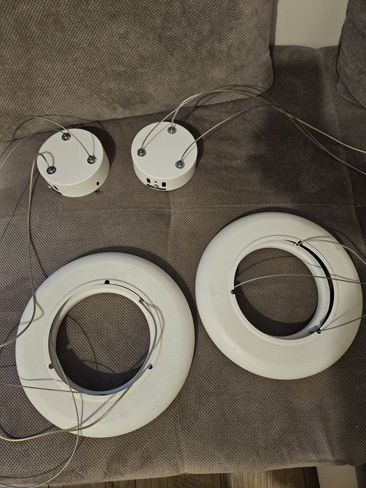 Komplet dwóch lamp wiszących ciepły Led
