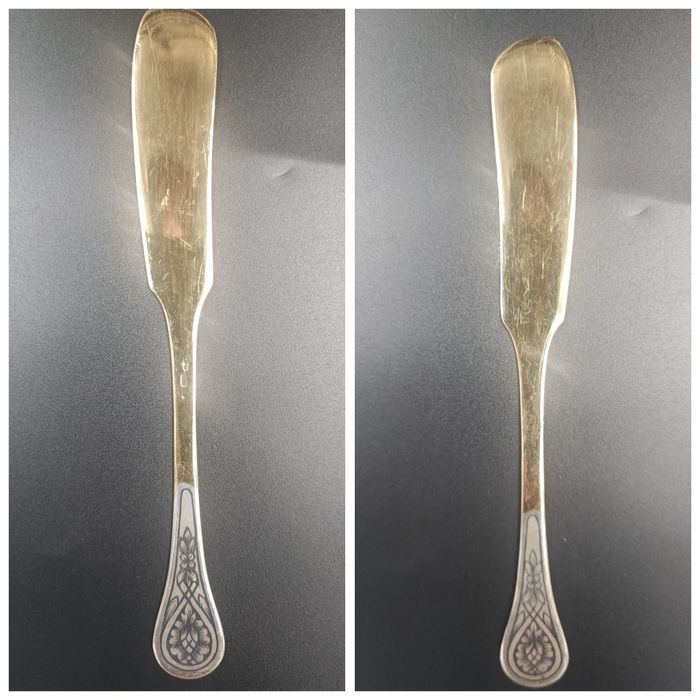 Столове срібло "Північна чернь" - ніж, виделки, ложки