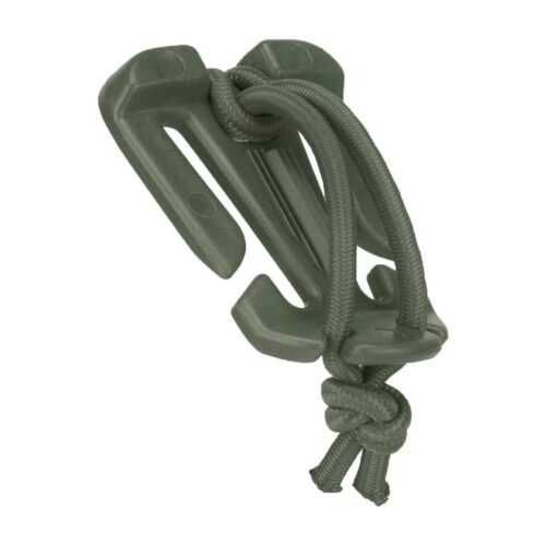Camo - Klamra z linką Molle WEB oliwkowa zielona 5szt