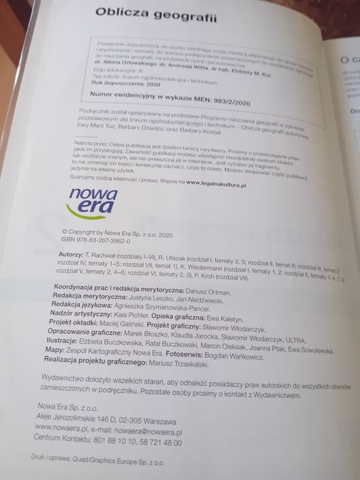 Książka Oblicza Geografii 2