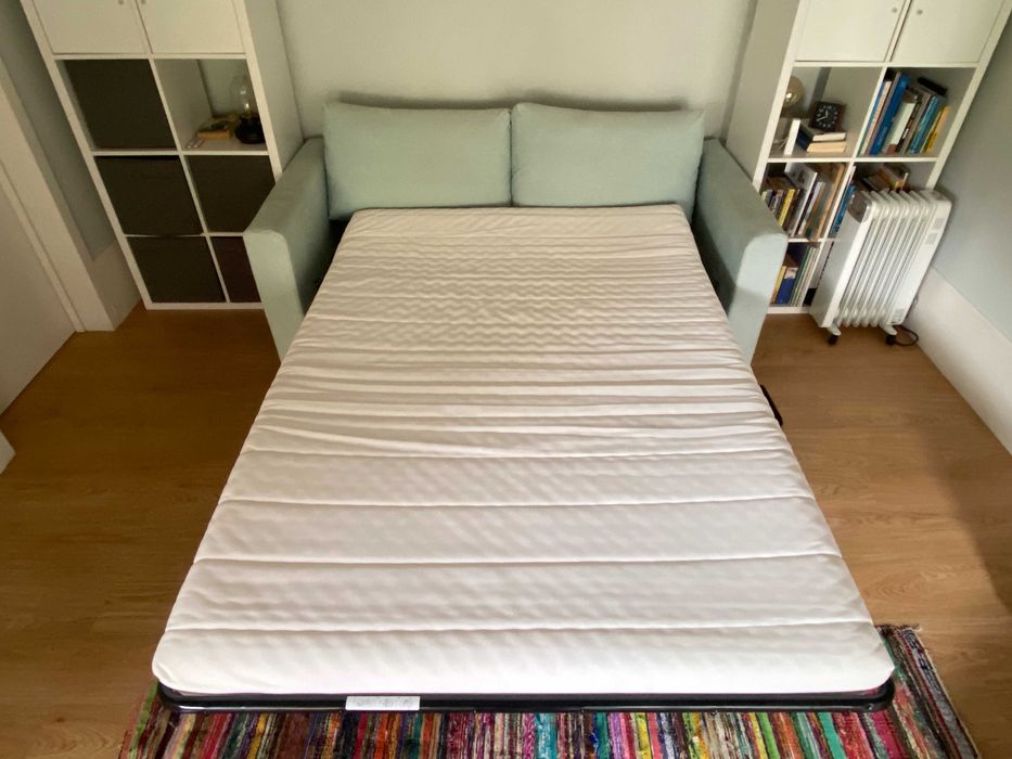 Sofá-cama 2lug, Saxemara azul claro