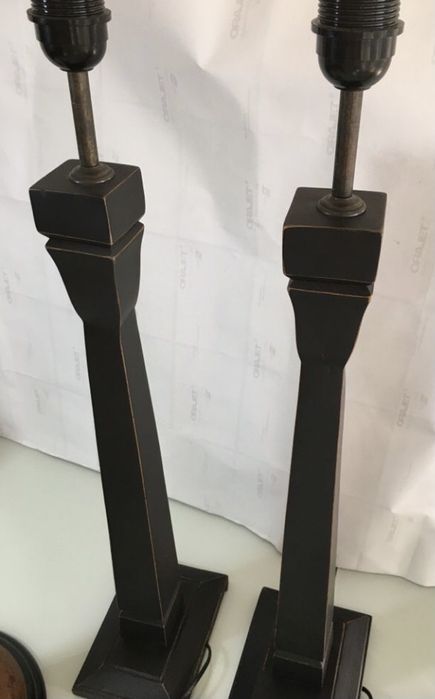 Candeeiro de luxo (madeira / metal) - NOVOS - candeeiros