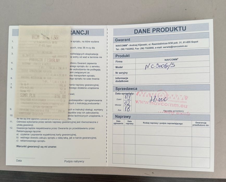 Słuchawki lotnicze Navcom.