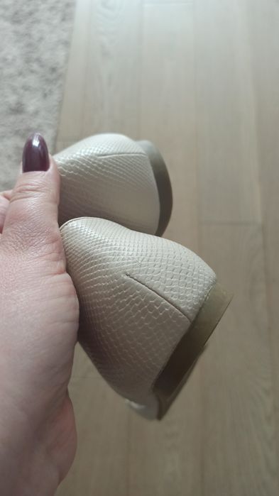 Eleganckie baleriny Even&Odd beżowe, r. 42 - idealne na szerszą stopę!