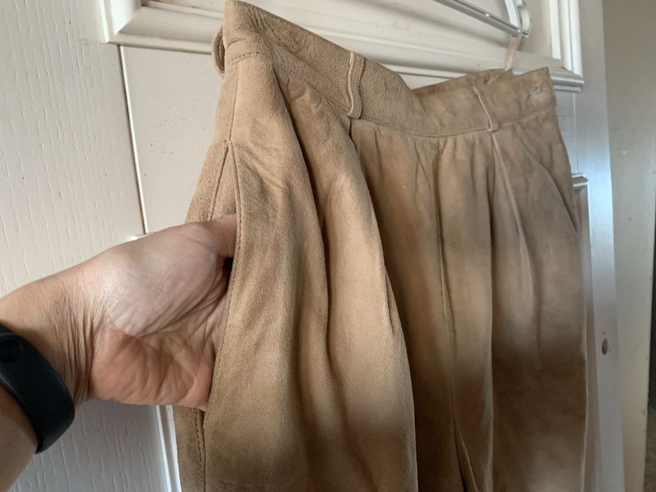 Штани жіночі Calvin Klein з натуральної замші, М, 44-46