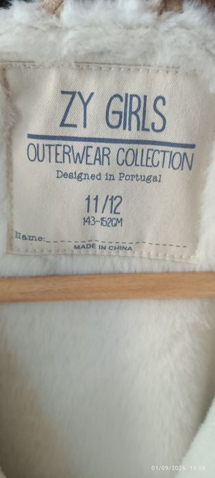 Casaco menina com pelo - zara