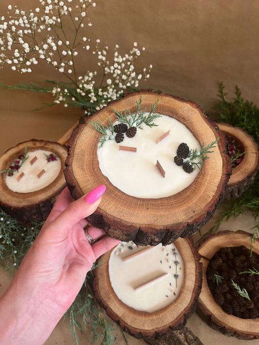 Декоративна свічка в дереві