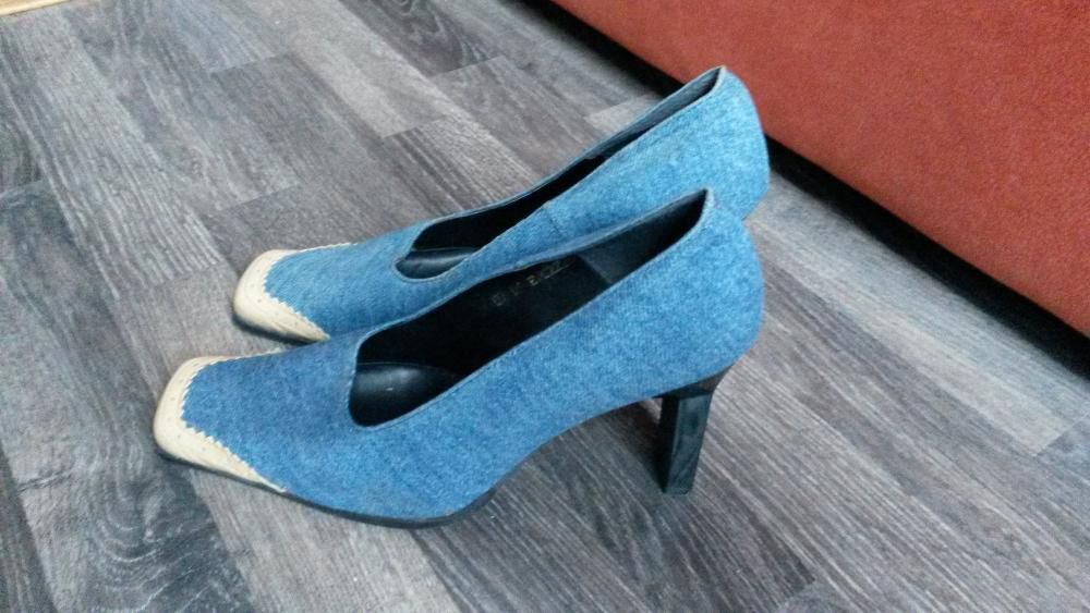 Ładne buty damskie r. 39 OKAZJA obcas jeans
