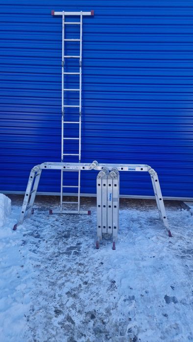 drabina przegubowa z platformą roboczą 355cm aluminiowa Krause podest