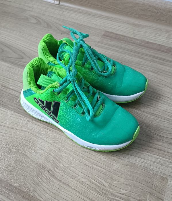Buty chłopięce sportowe na wiosnę wiosenne zielone wiązane Adidas 29