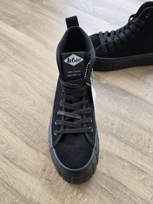 Lee Cooper Trampki na Platformie Wysokie Czarne Rozmiar 37 -23 cm  Szybka Wysyłka!