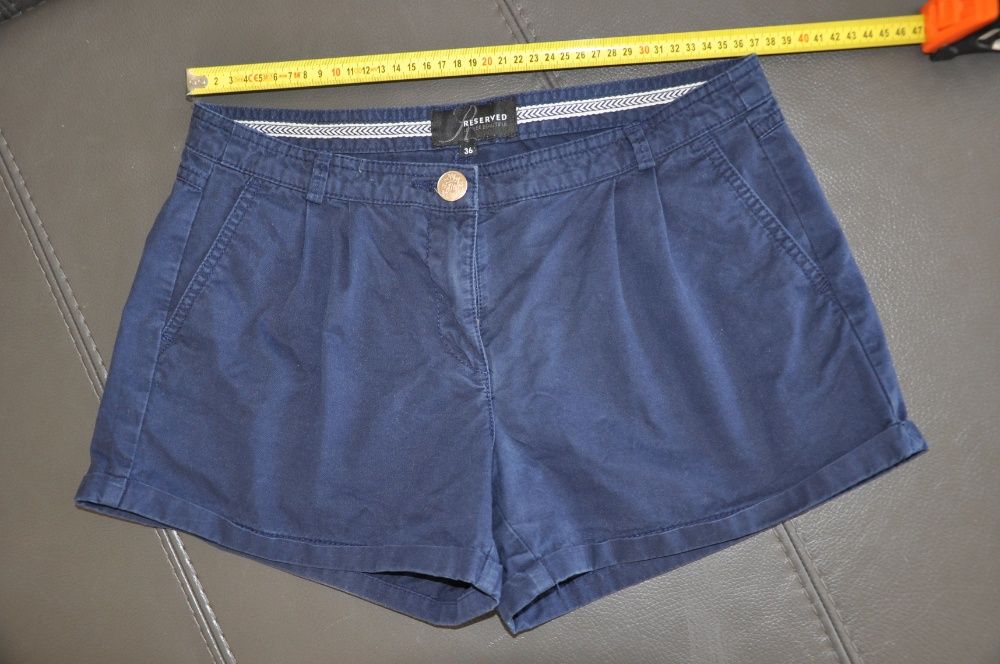 Spodenki damskie Reserved 36 krótkie granatowe szorty S Ideał bermudy