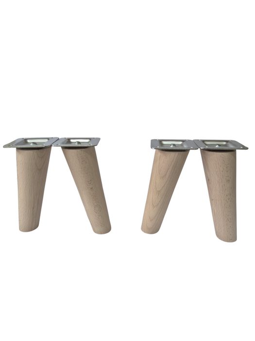 Nogi Nóżki drewniane bukowe H-15 cm Komplet 8 sztuk