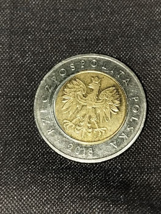 5zł 100lat niepodległości 2018 destrukt rozlanie