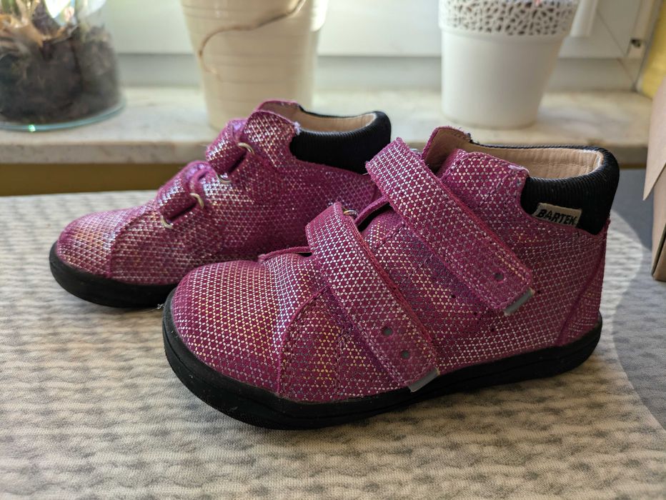 Różowe trzewiki barefoot dla dziewczynki BARTEK r. 23