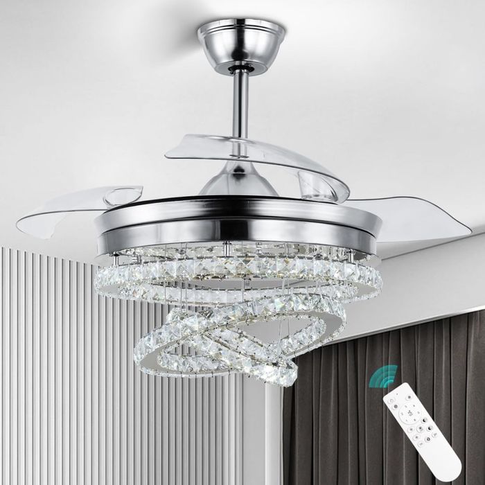 Lampa sufitowa led z wiatrakiem