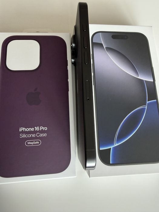 iPhone 16 Pro 128GB Black Titanium + MagSafe + etui Apple