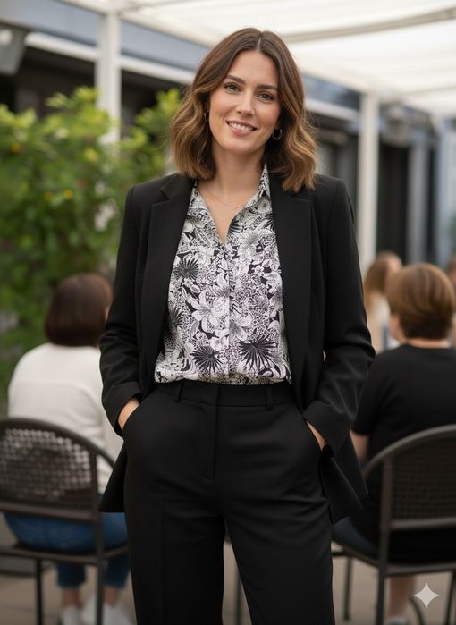 Blusa / Camisa padrão floral, elegante - Mundiveste - Tamanho XL