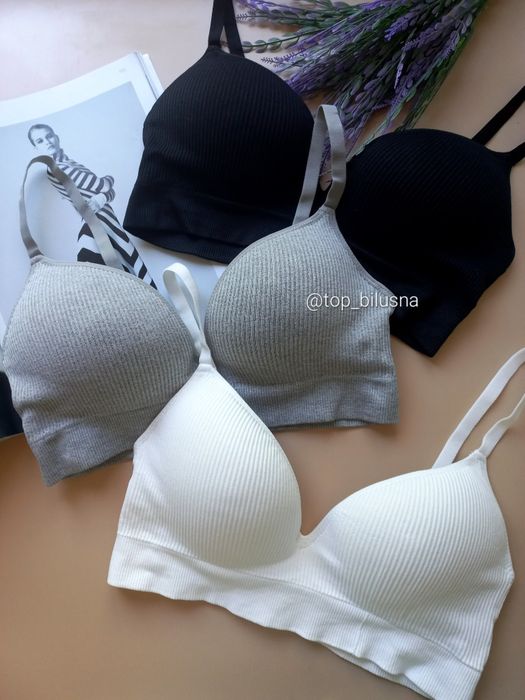 Топ бюстик бюстгальтер в рубчик/без кісточок/нижня білизна