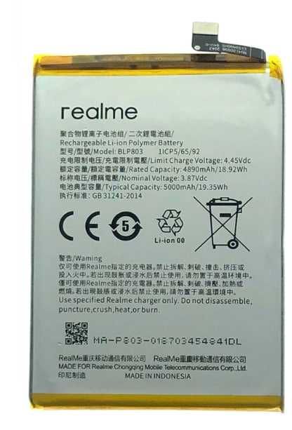 АКБ оригінал Realme BLP803 Q3i 5G/ C11/ V3 5G/ 7i/ C17