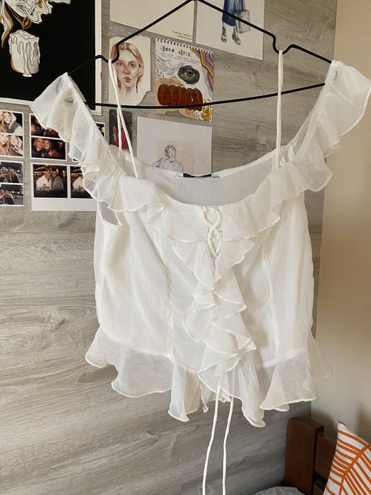 Топ корсетний блуза з рюшами