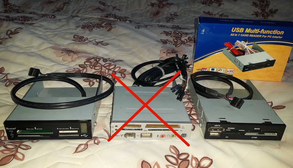 Кардридер внутренний All in 1 в отсек компьютера 3.5"