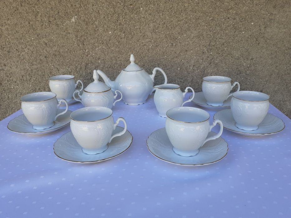 Тарілки Bernadotte 24 золотий ободок  позолота тарелки фарфор Чехия