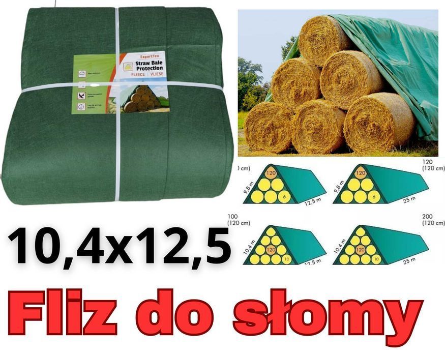 Fliz do słomy 10,4x12,5 – tanio, na bele, 12 rozmiarów