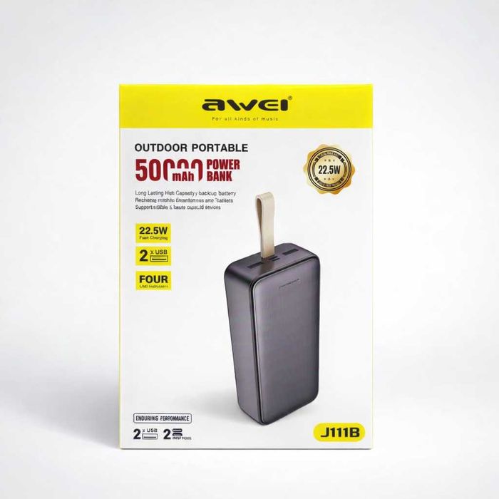 Повербанк Awei J111B 50000 mAh, 22.5 Вт