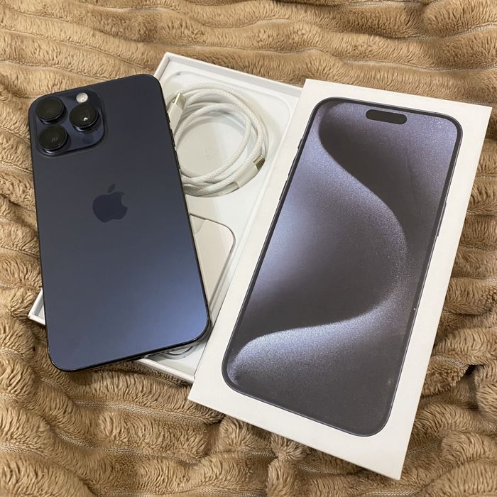 iPhone 15 Pro Max 512GB Blue Titanium — Робочий (iCloud Locked)