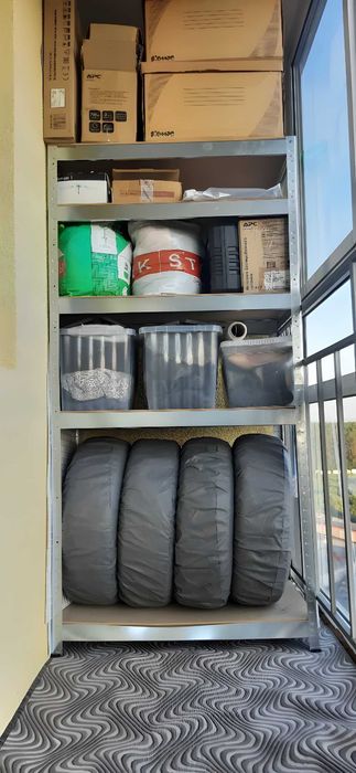 Стелаж металевий 180×90×40 220×90×40 чорний складський посилений