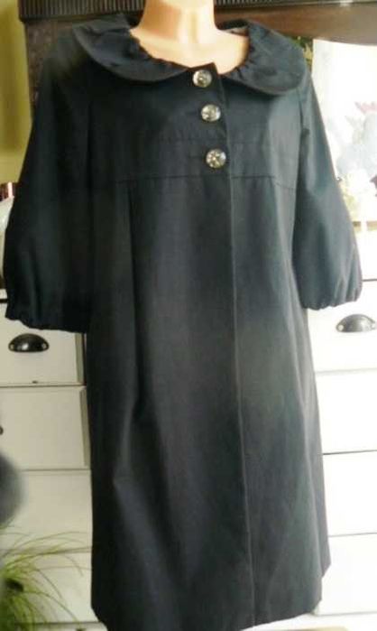 Atmosphere płaszcz angielski czarny 16 44 46 kołnierz bebe!