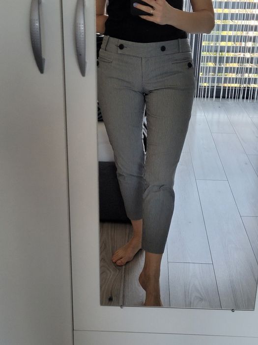 Spodnie damskie szare 7/8 letnie