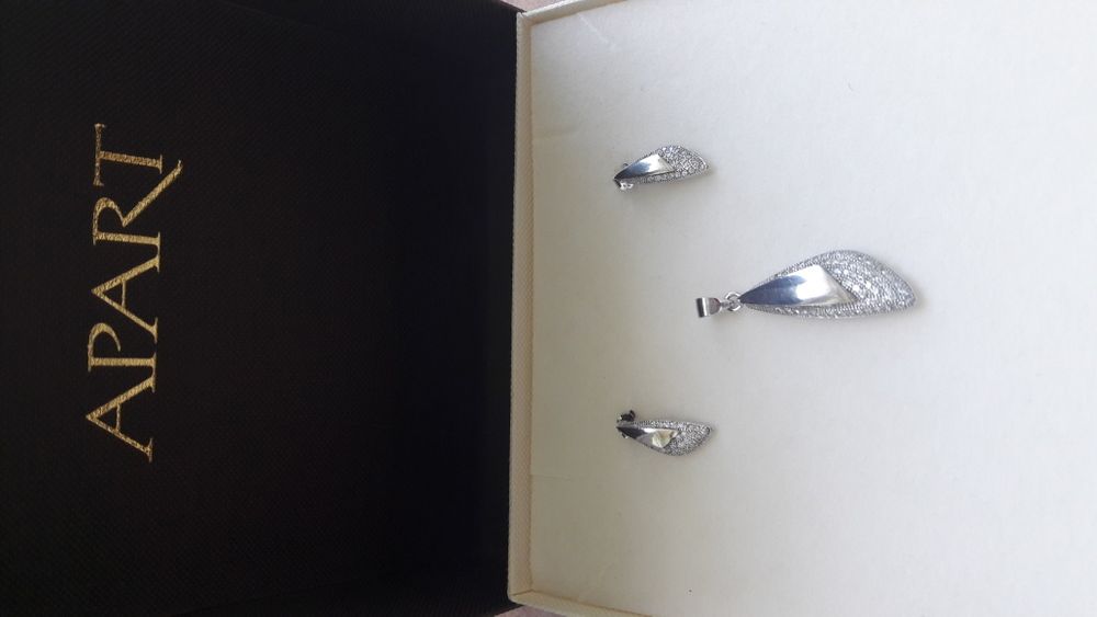 Komplet biżuterii srebrny Apart