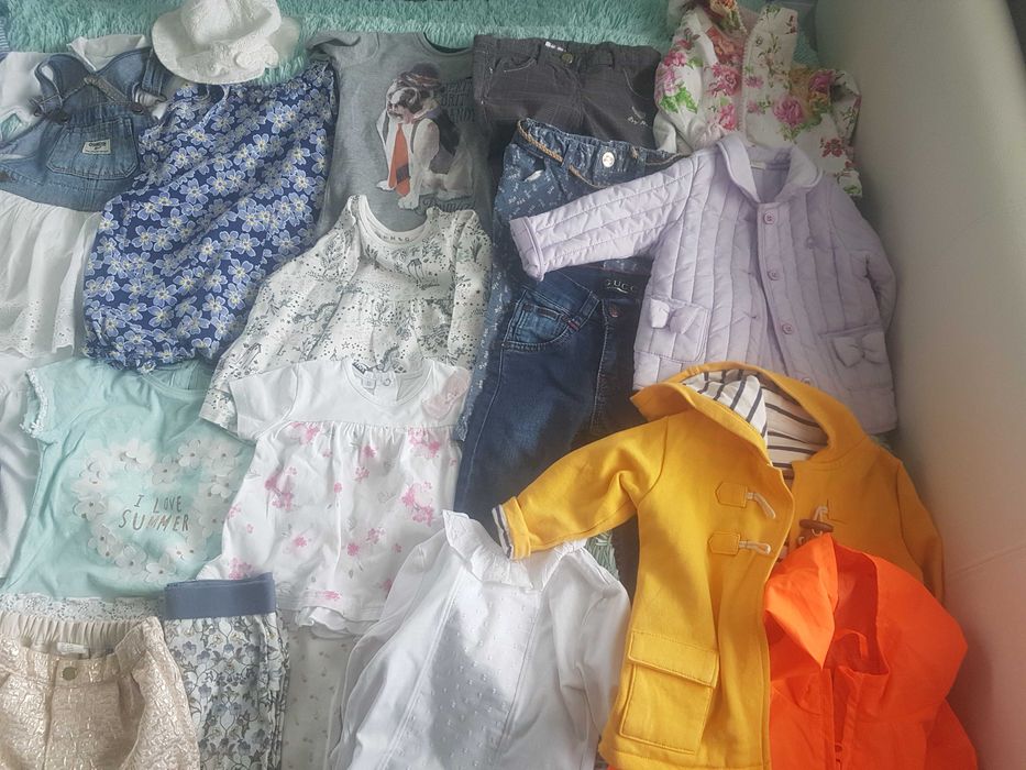 Paka, zestaw ubranek dla dziewczynki rozmiar 74- 80