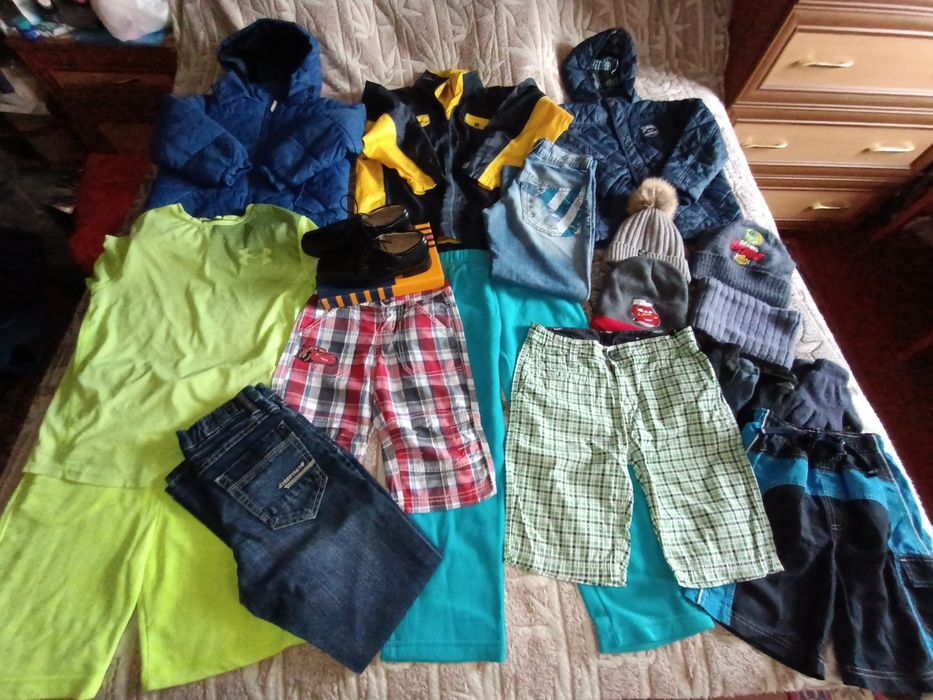 Большой пакет вещей на мальчика 6-9лет+обувь32размер