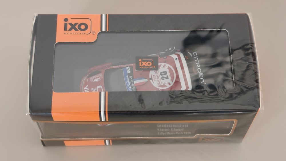 Ixo 1:43 Citroën C3 Rally2 Yohan Rossel 1° WRC2 Rali Monte Carlo 2024