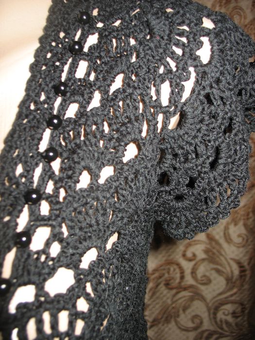 вязаное черное болеро