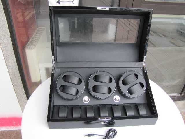 Rotomat na 6 zegarków 4 prędkości gablota wystawowa czarny Klarstein