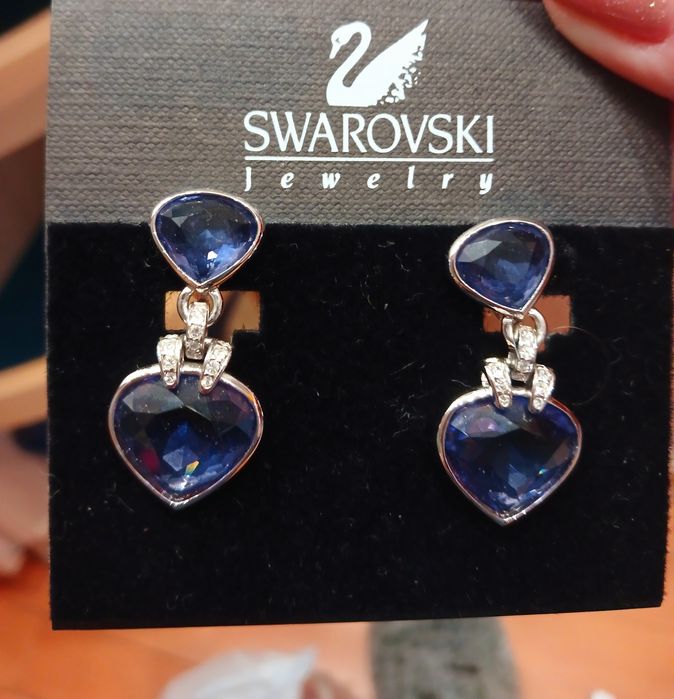 Серьги -клипсы Swarovski