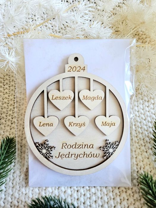 Bombka rodzinna, Bombka z imionami, personalizowanabombka