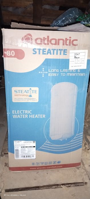 Продам новий Бойлер Atlantic steatite з сухим теном 80 літрів