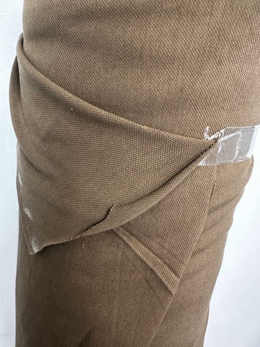 Tkanina pika bawełna 100%, khaki, 39,80 mb