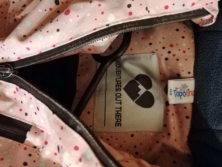 Kombinezon zimowy dziewczęcy dwuczęściowy roz 122 /128