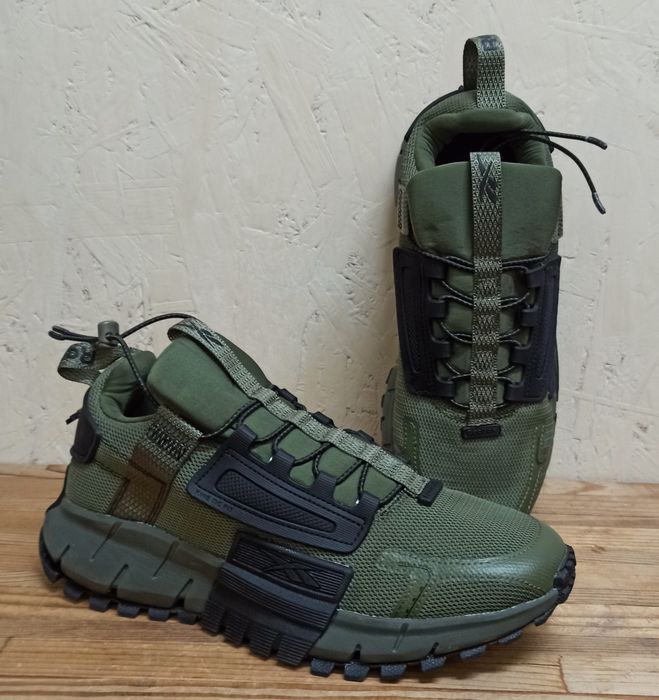 Reebok Zig Kinetica Edge кроссовки мужские зелёные хаки демисезон