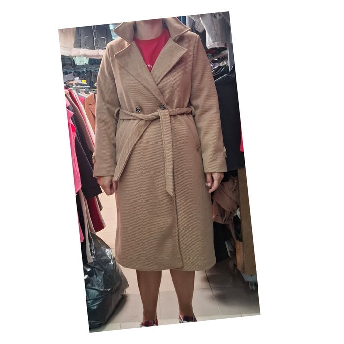 Płaszcz midi,jodełka