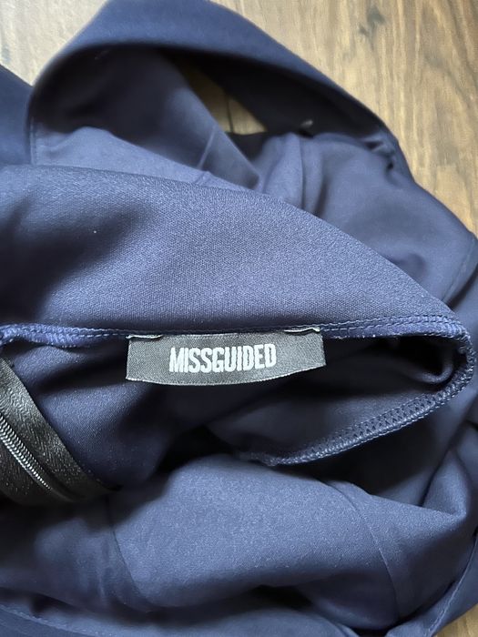 Sukienka elegancka długa maxi Missguided rozmiar XS granatowa