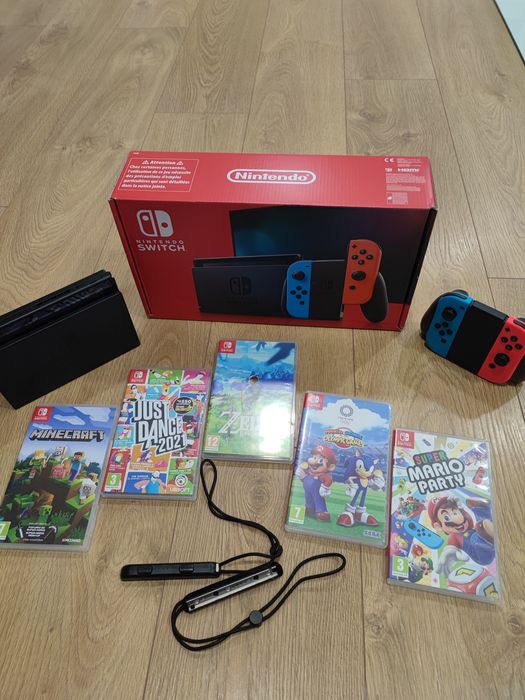 Nintendo Switch + 5 jogos!