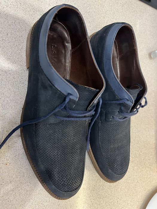 Buty lavard skóra HQ rozm 41 eleganckie granatowe