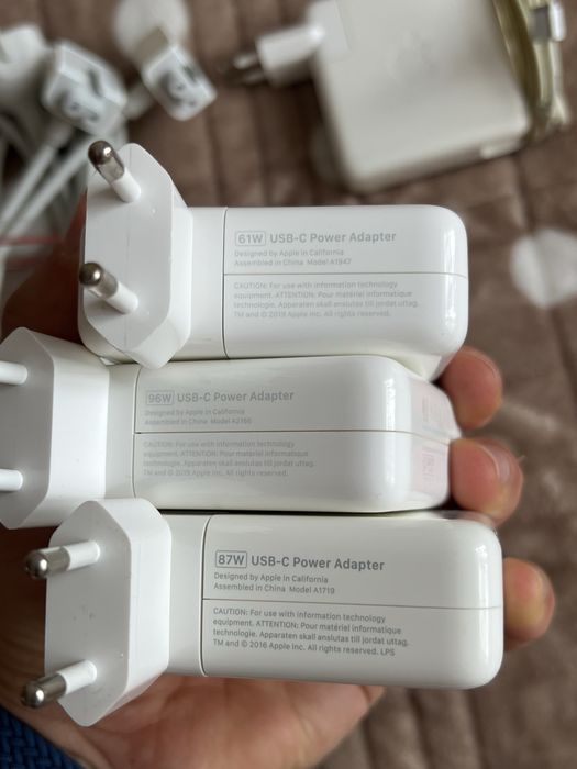 Оригінальні зарядні адаптери Apple MacBook 29/61/67/87/96/140W USB-C